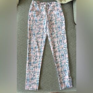 Lilly Pulitzer Luxletic Corso Golf Pants in the "Talk Birdie to Me" print  XXS